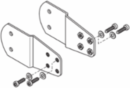 Mirror Mounting Angle 80-1, Metal Film, 100 g Weight