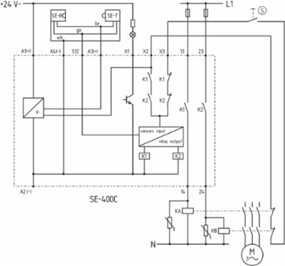 Safety Monitoring Unit, AC-15, 24 VDC, 121 mm Depth, 100 mm Height