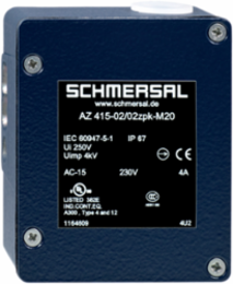 Safety Switch AZ 415-11/11ZPK-M20, IP67, Metal Enclosure, 2 Cable Entries M20, 400 N Latching Force