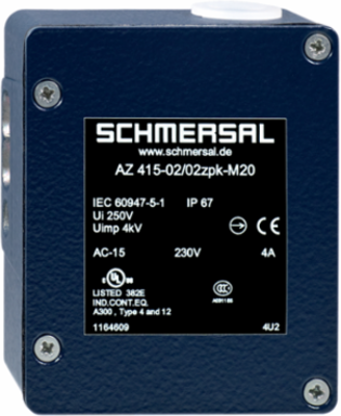Safety Switch AZ 415 with Aluminum Enclosure, 103.6 mm Height, IP67
