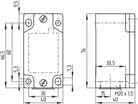Metal Enclosure Actuator Switch 276 mm Height, IP65, Snap Action