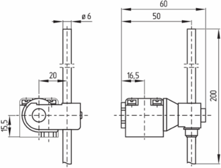Metal Enclosure Actuator Switch 276 mm Height, IP65, Snap Action