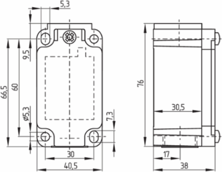 Safe Position Switch with Metal Enclosure, IP65/IP67, 3 NC Contacts