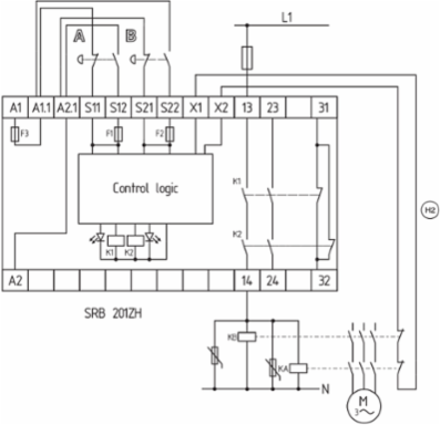 SRB201ZH Two-Hand Control Panel, 24VDC, 250 g, 2 Safety Contacts, IP54