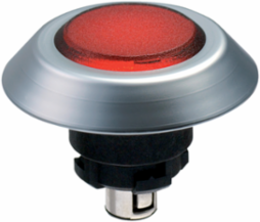 NME Illuminated Signal Light, 44.5 mm Diameter, IP67/IP69K, Red Dome