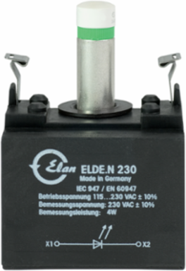 Light Terminal Block with Integrated LED, 250 VAC, 60 mm Depth, IP20