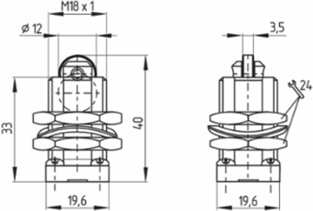 Safe Switching Position Switch with Metal Enclosure, 30 mm Width, IP65 Rating