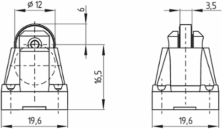 TR 235-02Z-M20 Position Switch, 30 mm x 30 mm x 86 mm, IP65, Zinc Die-Cast Enclosure