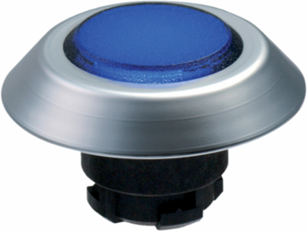 NMLBL Illuminated Signal with IP67 Protection, Silver Front Ring, 22.3 mm Diameter