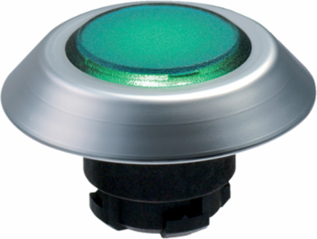 NMLGN Illuminated Signal, Green Dome, 26 mm Diameter, IP67/IP69K