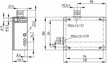 AZM 415 Electromechanical Solenoid Interlock, 130 mm x 100 mm x 46.5 mm, IP67