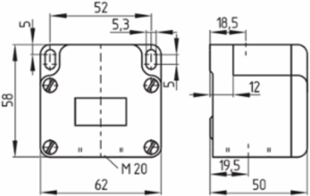 Position Switch with Metal Enclosure, IP65, 62mm x 58mm x 50mm, 245g
