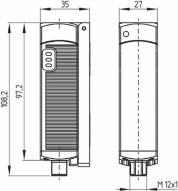 CSS 34 Safety Sensor, 27 mm x 108.2 mm, IP65 | IP67, 31 Devices in Series