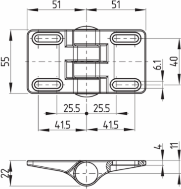 Hinge Safety Switch 102 mm Width, 55 mm Height, Zinc Die-Cast