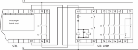 SRB401EM Expander Module with 4 Safety Contacts & 115 VAC Operating Voltage