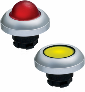 RMLHWS Round Illuminated Signal Push Button, 39.5 mm Diameter, IP65, Aluminium