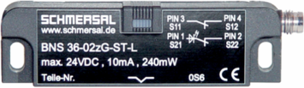 Magnetic Safety Sensor BNS 36-02/01Z-ST-L, 88 mm x 25 mm x 13 mm, IP67