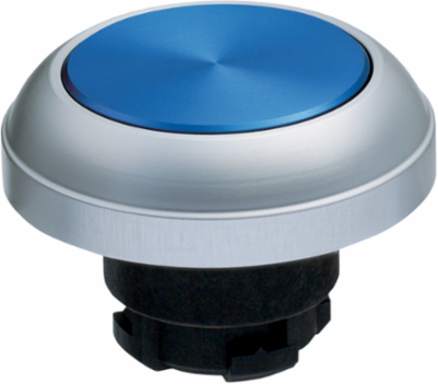 EX-R Push Button with Blue Element, 22.3 mm Mounting Diameter, 6 mm Panel Thickness