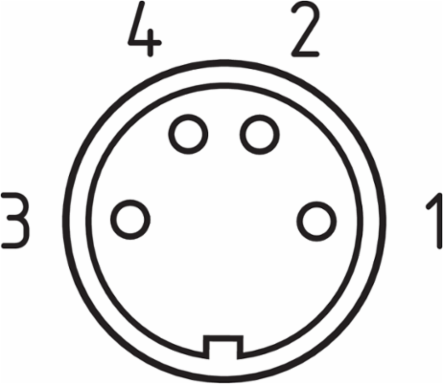M8 Connector without Cable IP67 60 VDC 4-Pole