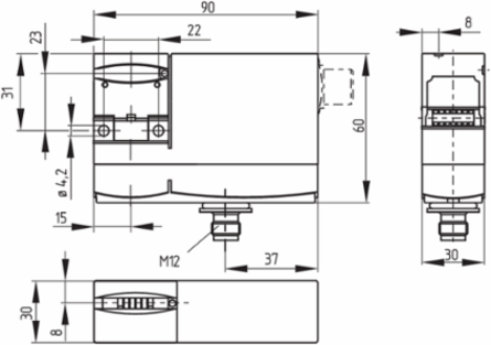 AZM 170 B ST-AS RAP Solenoid Interlock, 90 mm x 84 mm x 30 mm, 1,000 N Holding Force