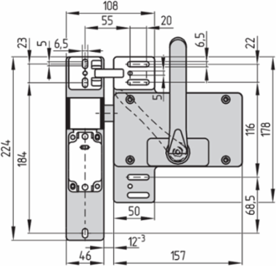 Safety Switch AZ 3350-03ZK, IP67, 40.5 mm x 114 mm x 38 mm, 3 Safety Contacts