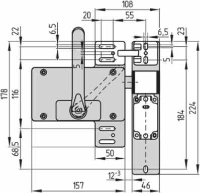 Safety Switch AZ 3350-12ZUEK, IP67, 40.5 x 114 x 38 mm, 230 VAC