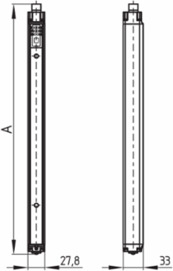 Safety Light Curtain SLC440, Height 571 mm, Range 10,000 mm, SIL 3