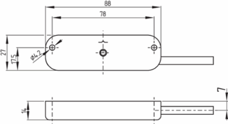 Magnetic Safety Sensor BNS 40S-12Z, 10 m Length, Stainless Steel Enclosure