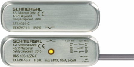 Magnetic Safety Sensor BNS 40S, 88 mm x 27 mm x 14.5 mm, IP69
