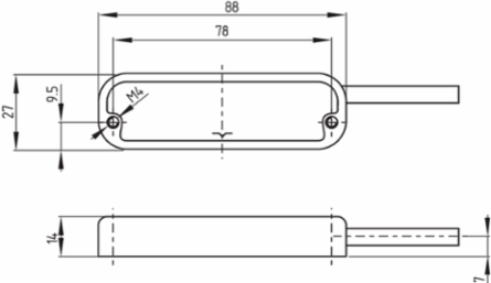 Magnetic Safety Sensor BNS 40S, 10m Cable, Stainless Steel Enclosure, IP69