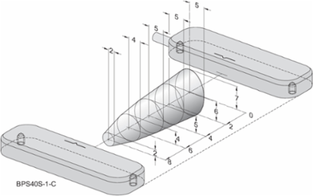 Magnetic Safety Sensor BNS 40S, 10m Cable, Stainless Steel Enclosure, IP69