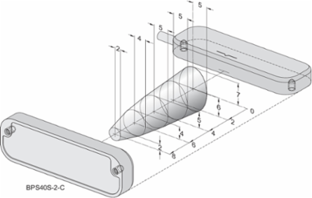 Magnetic Safety Sensor BNS 40S, 10m Cable, Stainless Steel Enclosure, IP69