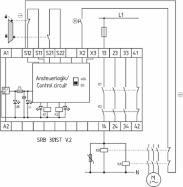 Safety Monitoring Module with 3 Safety Contacts, IP54, 24V AC/DC