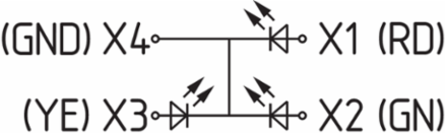 LED Light Terminal Block 24 VDC, Depth 60 mm, Width 10 mm, Gross Weight 23 g