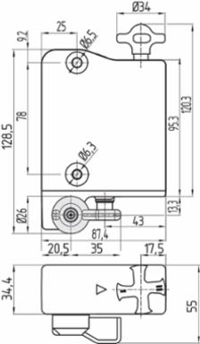 AZM300Z Safety Switch with RFID, 146 mm Length, IP69 Protection