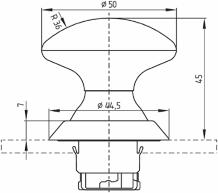 Emergency Stop Pushbutton with Latching, 22.3 mm Mounting Diameter, IP67 | IP69K