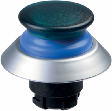 NDLP Mushroom Button with Illumination, 22.3 mm Mounting Diameter, IP67/IP69K Protection