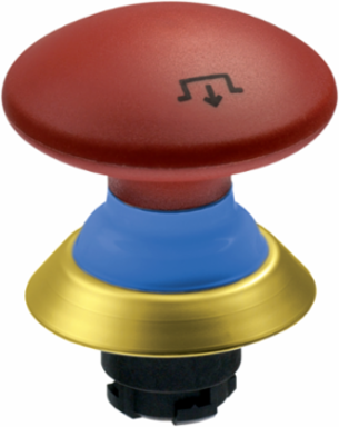 Emergency Stop Latching Pushbutton, 50 mm Actuating Head, IP67/IP69K, 1.5 mm Thickness