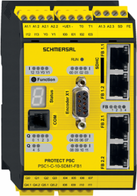 PSC1-C Safety Controller with 14 Inputs, 2 Outputs, and IP20 Protection