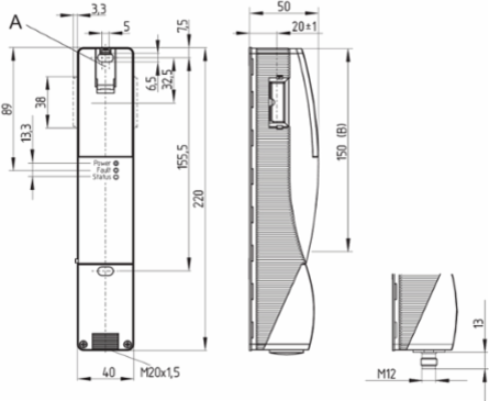 AZM201 Solenoid Interlock with RFID Technology, 24 VDC, IP66/IP67, 2000 N Holding Force