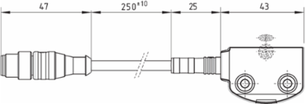 RSS 260 Safety Sensor, 8-Pole M12 Connector, RFID Technology, IP65/67, 29.5mm Length