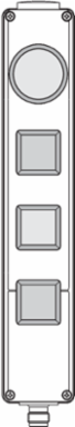 BDF200-FB-NH-LT Emergency Stop Pushbutton, 24 VDC, Height 69 mm, Width 40 mm