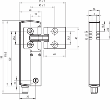 AZM40B Safe Interlock with High Holding Force, 2000 N, RFID Technology, Compact Design