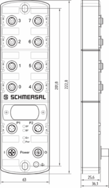 PROFINET Safety Field Box IP67, 8 Safety Devices, Dual-Port Switch