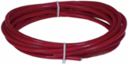 Red Vinyl Coated Steel Cable 3/32 Inch Diameter, 3/16 Inch Pull Wire