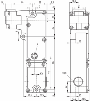 AZM190 Electromechanical Solenoid Interlock, 110 VAC, IP65/IP67, 178mm Height
