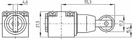 M3R Light Position Switch, 40 mm x 76 mm x 40 mm, Roller Plunger, IP65