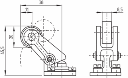Position Switch M3K 330 with Metal Enclosure, IP65, 121.5 mm Height