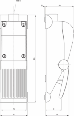 Foot Switch with IP65 Protection, 2 NO/2 NC Contacts, Aluminium Enclosure