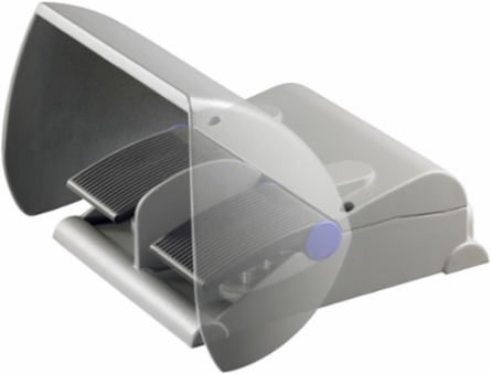 Double-Pedal Foot Switch with IP65 Protection, 2 Pedals, Metal Enclosure
